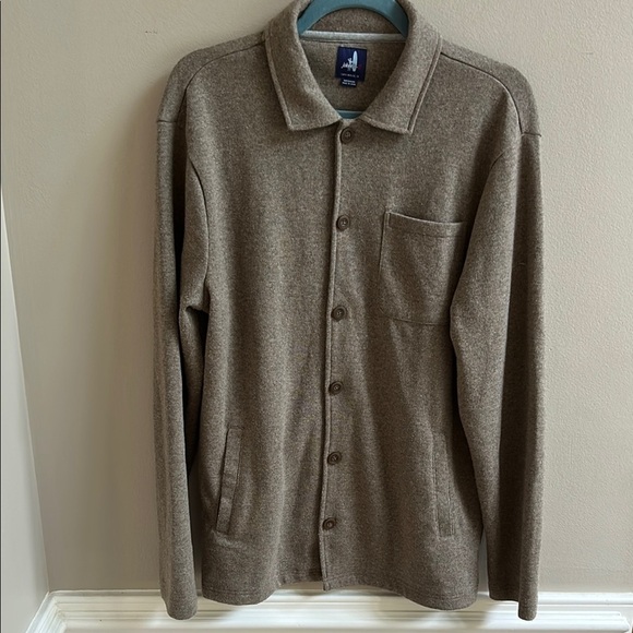 Johnnie-O Men’s Tudor Knit Sweater Jacket Camel Size Medium - Picture 1 of 11